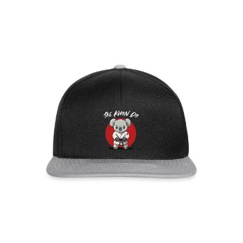 Niedlicher Taekwondo Koala - Lustiger TKD - Snapback Cap - Schwarz/Grau - Vorne