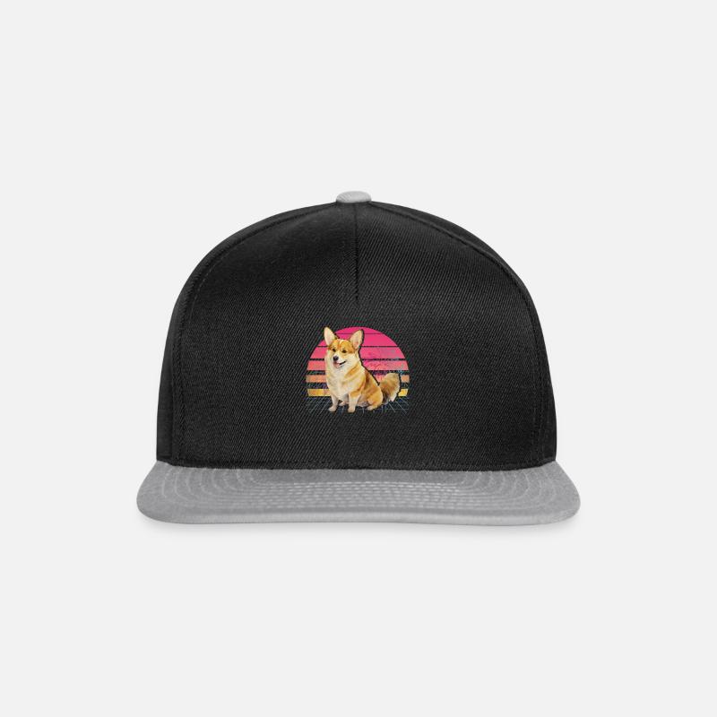 Welsh Corgi - Snapback Cap - Schwarz/Grau