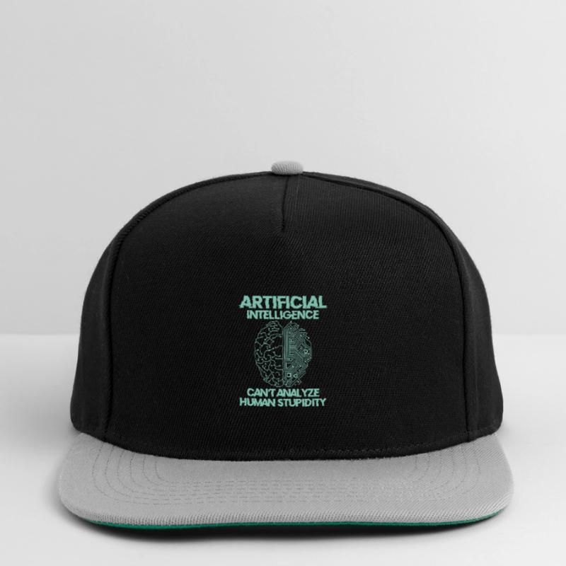 Artificial Intelligence Programmer Brain Human Snapback Cap