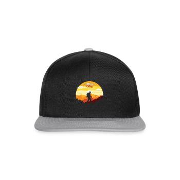 The mountains are calling hiking - Snapback Cap - black/grey - Front