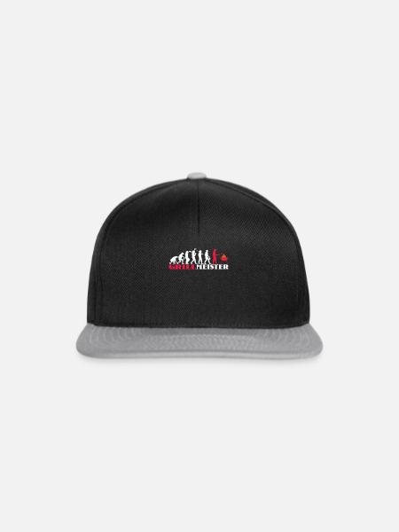 Grillen und Camper Geschenkidee - Snapback Cap - Schwarz/Grau