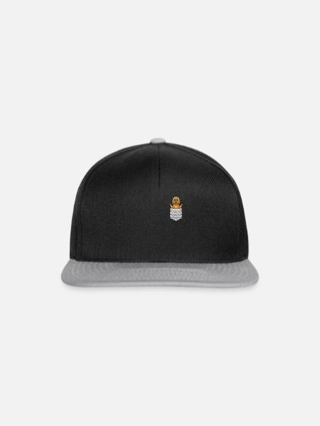 Cockapoo Hund In Tasche - Snapback Cap - Schwarz/Grau