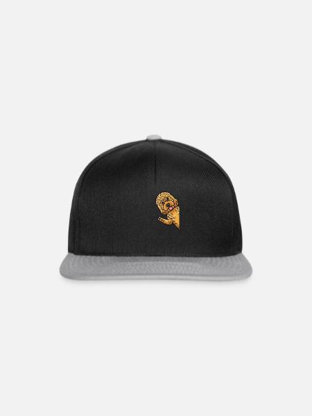 Cockapoo Hund Von Seite - Snapback Cap - Schwarz/Grau