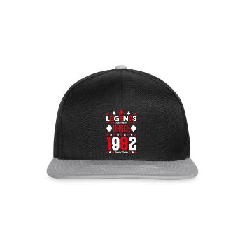 birthday gift March 1982. card games . - Snapback Cap - black/grey - Front