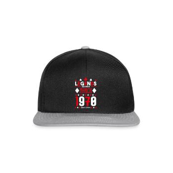 cadeau d'anniversaire Mars 1970. jeux de carte . - Casquette snapback - noir/gris - Devant