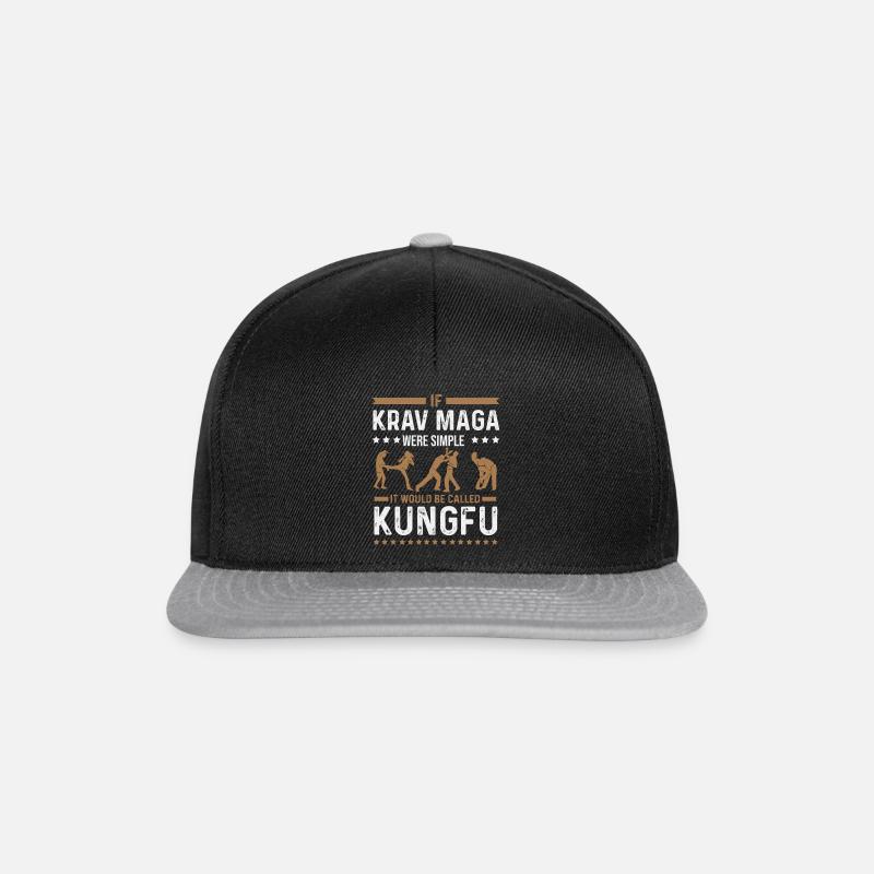 Krav Maga in einfach = Kungfu - Snapback Cap - Schwarz/Grau