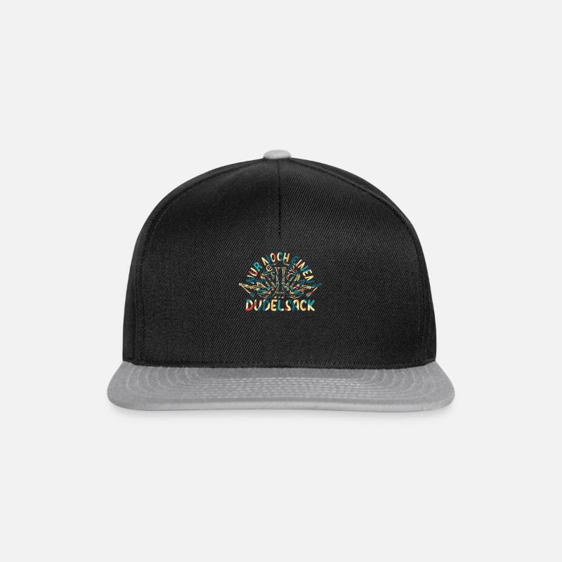 Just One More Bagpipe Bagpiper Bagpipe Instrument - Snapback Cap - Schwarz/Grau