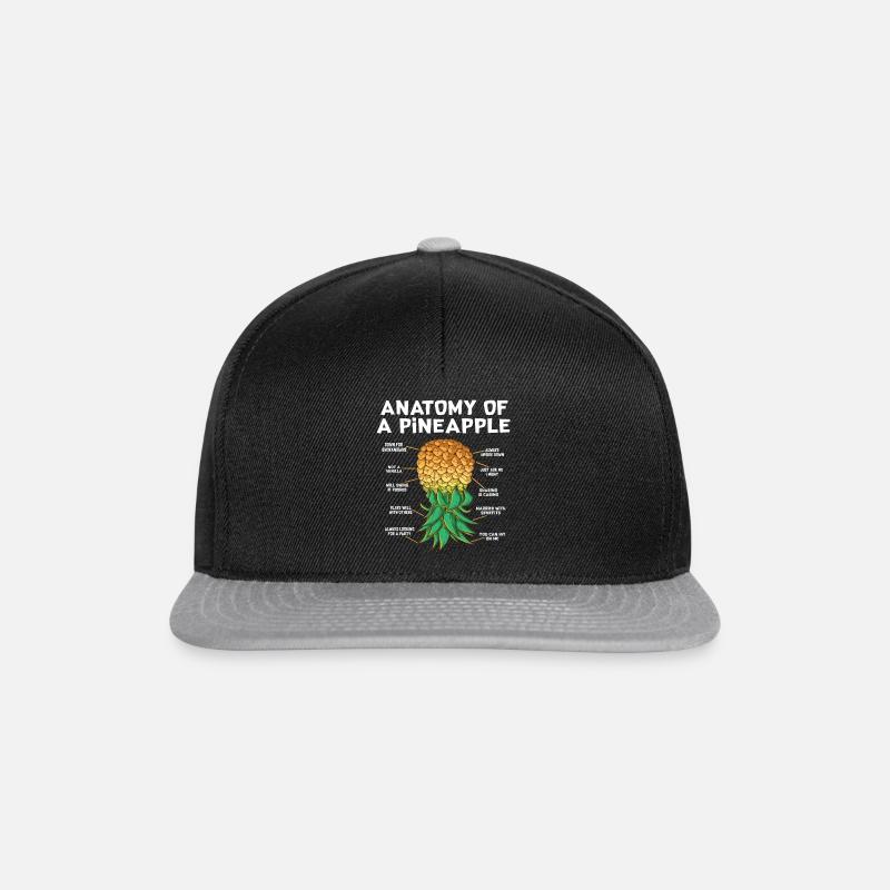 Anatomy Of A Pineapple Funny Upside Down Pineapple - Snapback Cap - Schwarz/Grau