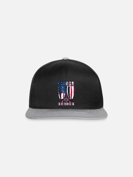Conga US Flag Conga Player Conga Musician Conga Dr - Snapback Cap - Schwarz/Grau