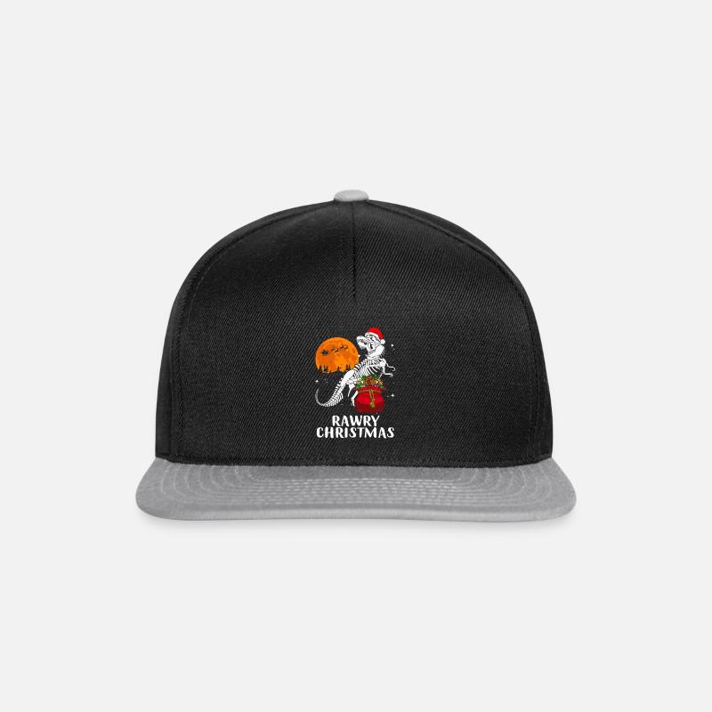 T-Rex Dinosaur Christmas - Snapback Cap - black/grey