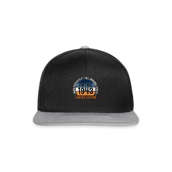 80th birthday vintage 1943 - Snapback Cap - black/grey - Front