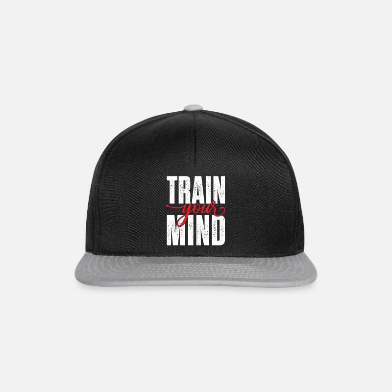 Train your mind - Snapback Cap - Schwarz/Grau
