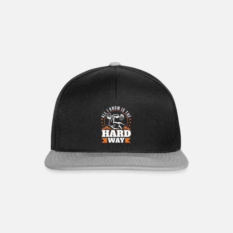 all i know is the hard way - Snapback Cap - Schwarz/Grau