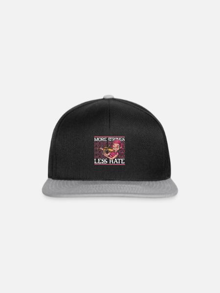 Violine Geige Saiten - Snapback Cap - Schwarz/Grau