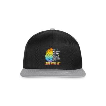 Lustiger Intelligenz Spruch - Snapback Cap - Schwarz/Grau - Vorne