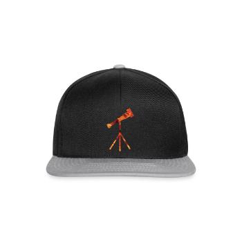 Telescope Lunar Eclipse Astronomy - Snapback Cap - black/grey - Front