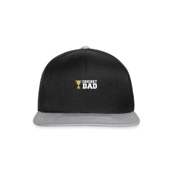 Cricket Papa Spieler sport - Snapback Cap - Schwarz/Grau - Vorne