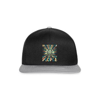 Drumsticks For Cool And Smart People - Drummer Mus - Snapback Cap - black/grey - Front