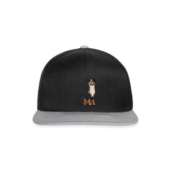 Berner Sennenhund - Snapback Cap - Schwarz/Grau - Vorne