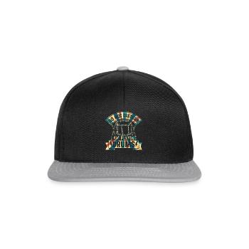 Funny Drummer - Ne dérangez pas je joue de la batterie - Casquette snapback - noir/gris - Devant