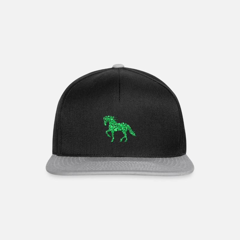 Cheval Trèfle Équitation Équitation - Casquette snapback - noir/gris
