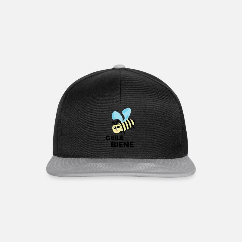 Geile Biene - Snapback Cap - Schwarz/Grau