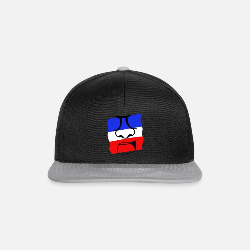 France Face - Snapback Cap - black/grey