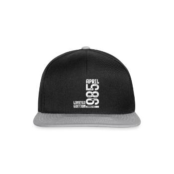 Cadeau Avril 1985. Anniversaire avril 1985. April. - Casquette snapback - noir/gris - Devant