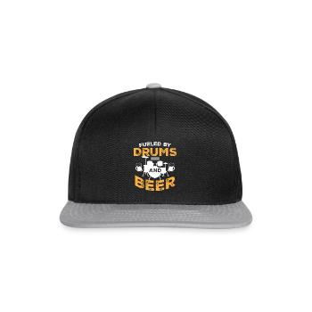 Fueled By Drums And Beer - Drum Player - Snapback Cap - black/grey - Front