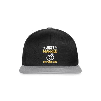 20 years married porcelain wedding - Snapback Cap - black/grey - Front