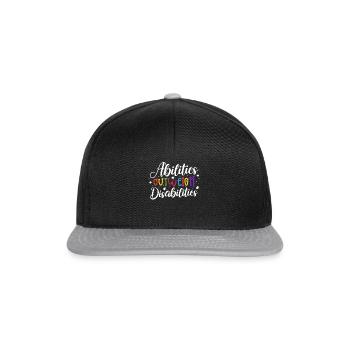 Autism awareness - abilities predominate - Snapback Cap - black/grey - Front