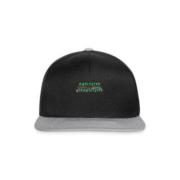Autism awareness - abilities predominate - Snapback Cap - black/grey - Front