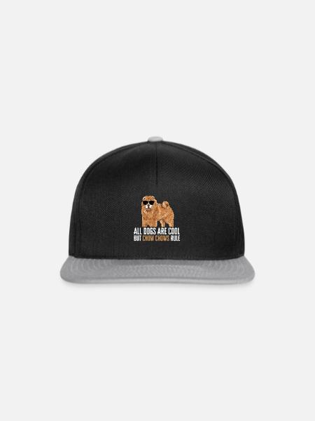 Chow Chow Hund - Snapback Cap - Schwarz/Grau