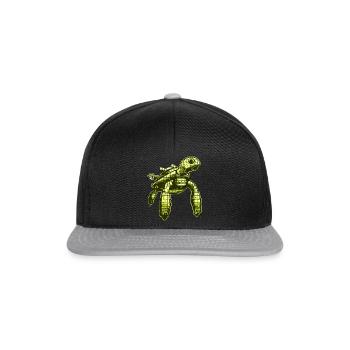 Videospiel 8 Bit Schildkröte - Snapback Cap - Schwarz/Grau - Vorne