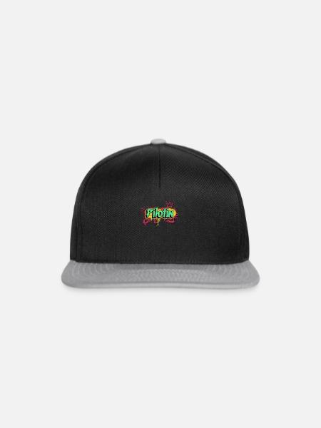Flugzeug Graffiti-Art Pilotin - Snapback Cap - Schwarz/Grau