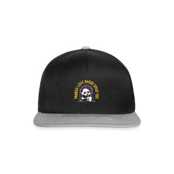 Mardi Gras Carnival Panda Mask Parade Costume - Snapback Cap - black/grey - Front