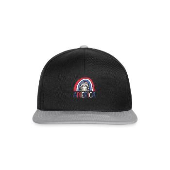 4 juillet American Raccoon for Kids USA - Casquette snapback - noir/gris - Devant