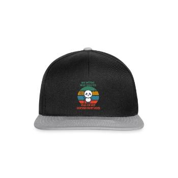 Retro Bear So müde wie heute - Snapback Cap - Schwarz/Grau - Vorne