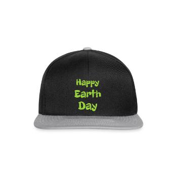 Alles Gute zum Tag der Erde - Snapback Cap - Schwarz/Grau - Vorne