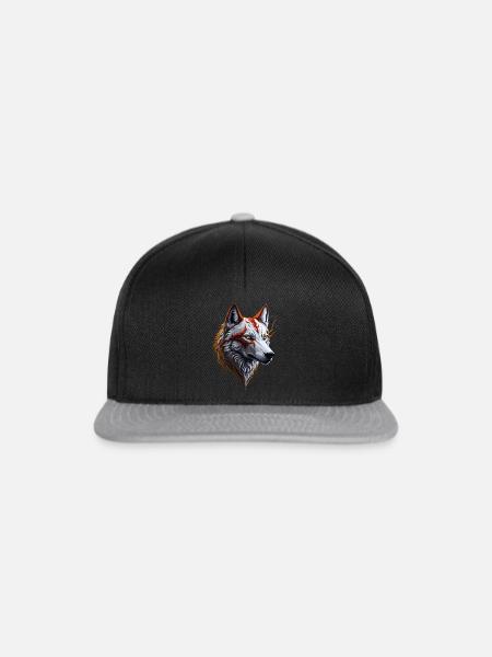 WOLF DESIGN - Snapback Cap - Schwarz/Grau