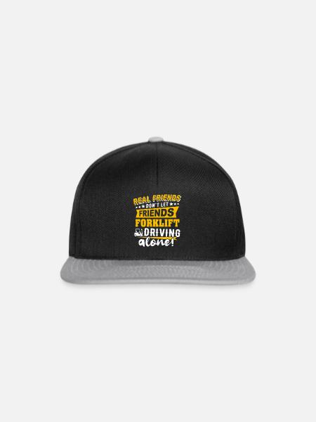 Stapler Gabelstapler - Snapback Cap - Schwarz/Grau