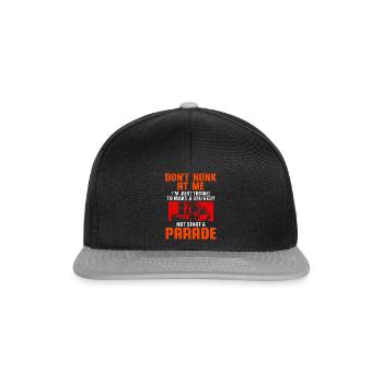 Truck Driver Trucker Driving - Snapback Cap - black/grey - Front