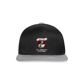 Baby Bat Gothic Goth Grufti Saying - Snapback Cap - black/grey - Front