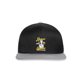 Internationaler Frauentag Pflegekönigin - Snapback Cap - Schwarz/Grau - Vorne