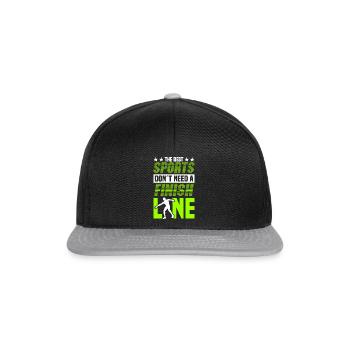 Diskuswurf Diskuswerfer Leichtathletik Diskus - Snapback Cap - Schwarz/Grau - Vorne