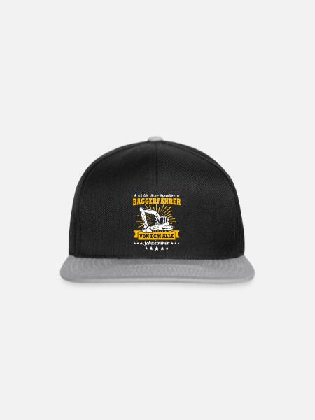 Baggerführer Baggerfahrer - Snapback Cap - Schwarz/Grau