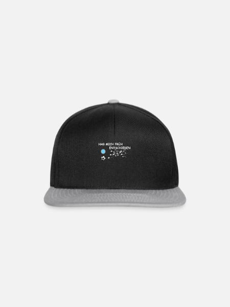 Fußballzubehör Geschenkidee Fußballfan - Snapback Cap - Schwarz/Grau
