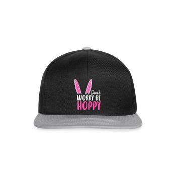 Don't Worry Be Hoppy - Snapback Cap - Schwarz/Grau - Vorne