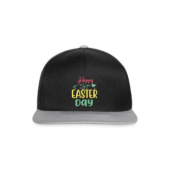 Happy Easter Day - Snapback Cap - Schwarz/Grau - Vorne