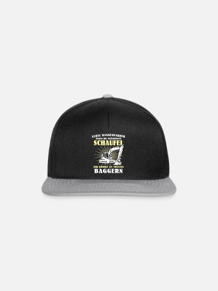 Bagger Baggerfahrer - Snapback Cap - Schwarz/Grau
